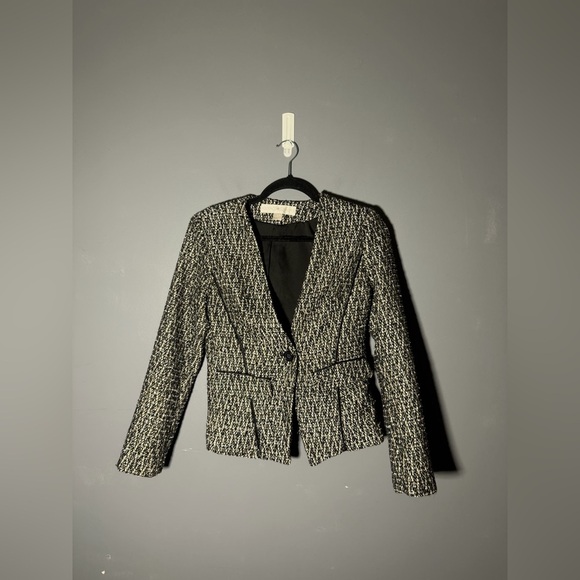 Boston Proper Jackets & Blazers - Boston Proper Parisian Black White Tweed Blazer Jacket Size 6